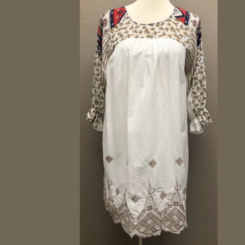 Umgee Womens Bohemian Peasant Dress